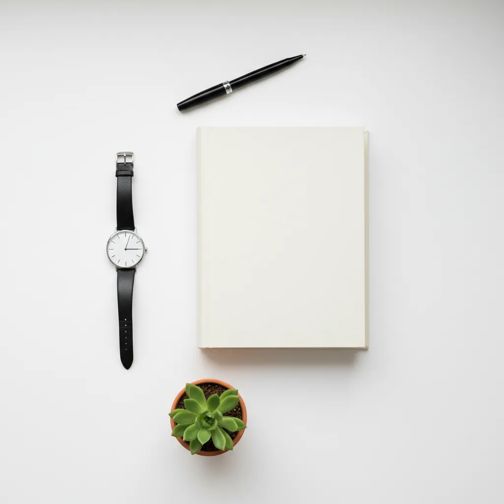 Espace de travail épuré reflétant un mode de vie de minimalisme quotidien